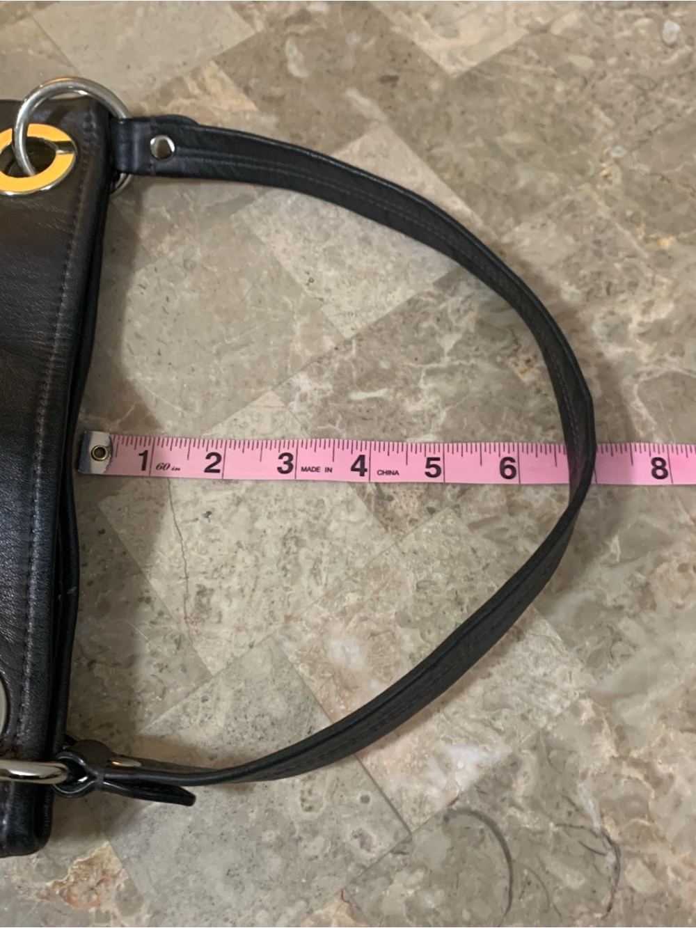Coach Ashley Lurex Bag Shoulder One Handle Purse Metallic Signature Cs Authentic - Picture 7 of 16
